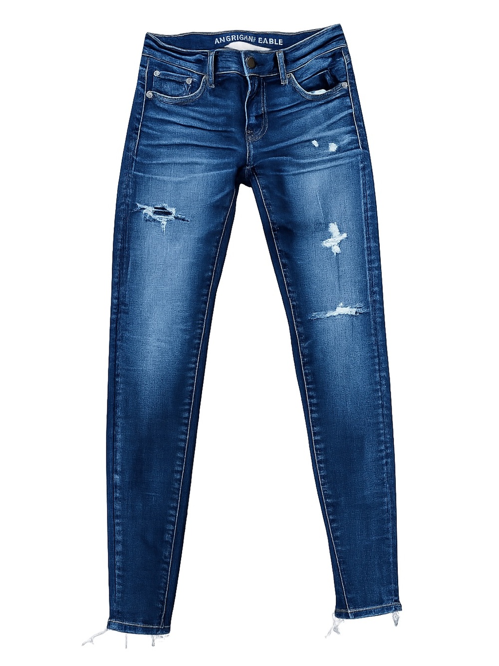 American Eagle Jegging Jeans Women’s Size 0 Short Super Stretch Distressed Dark